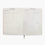 Página interior del planner de viajes de la agenda Planifesting 2026, con secciones para destino soñado, fechas, experiencias por vivir, lista de imprescindibles, presupuesto y notas o memorias.