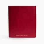 Agenda carpeta 2027 color rojo por la parte de atrás