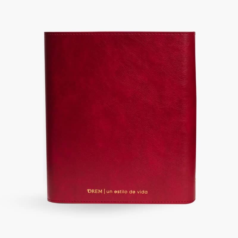 Agenda carpeta 2027 color rojo por la parte de atrás