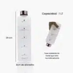 Botella de vidrio con funda de piel