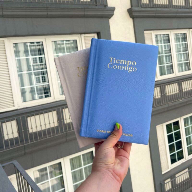 diario de gratitud y manifestación en dos colores