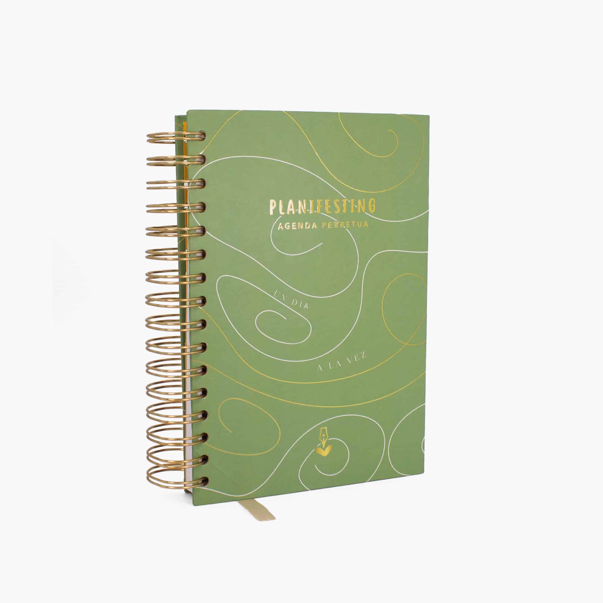 Agenda sin fechas planifesting verde
