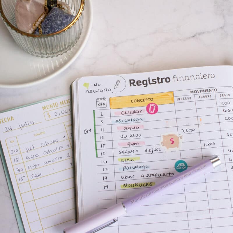 Escribe tus gastos día con día y no pierdas el enfoque de tus metas