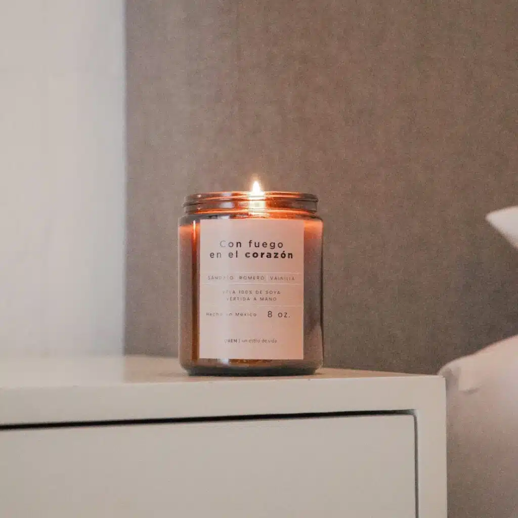 vela para manifestar "Con fuego en el corazón"