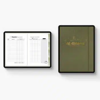 Diario de Finanzas Personales digital โYeeees al dineroโ en color verde, con portada elegante y pรกginas interactivas de registro financiero y control de movimientos.