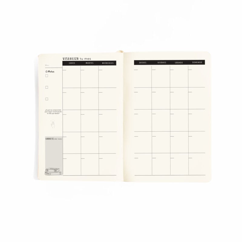 Calendario agenda sin fechas