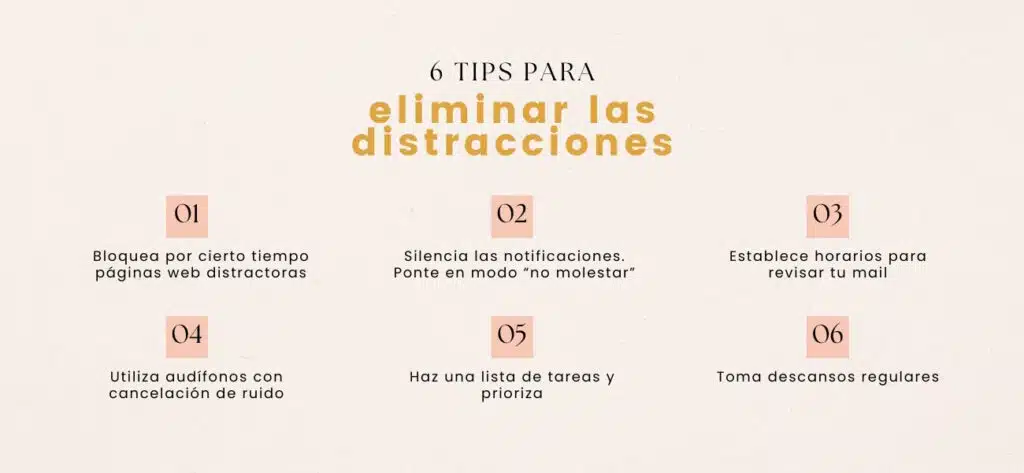 6 tips para eliminar las distracciones y ya no procrasttinar más