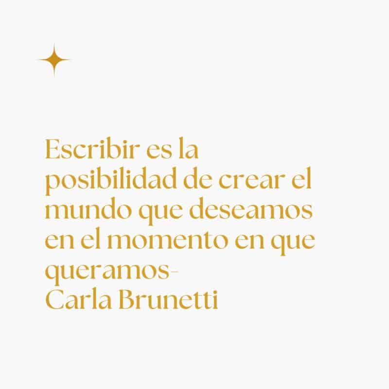 Escribir es la posivilidad de crear el mundo que deseamos en el momento en que queramos -Mario