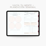 agenda digital Planifesting 2027 páginas Vacía tu mente y planeación semanal con seguimiento de hábitos