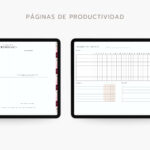 agenda digital Planifesting 2027 páginas de productividad: cuadrante de prioridades y checklist de limpieza