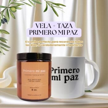 Kit Primero mi paz | Taza + Vela Primero mi paz