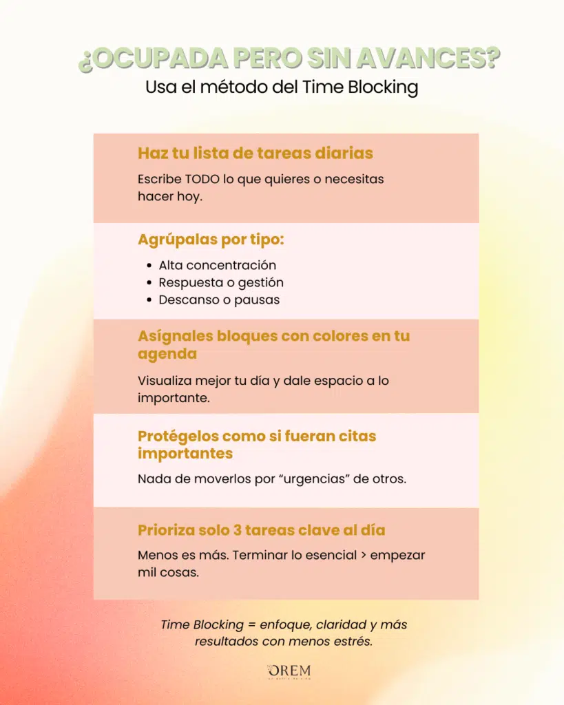 Usa el time blocking para aumentar tu productividad
