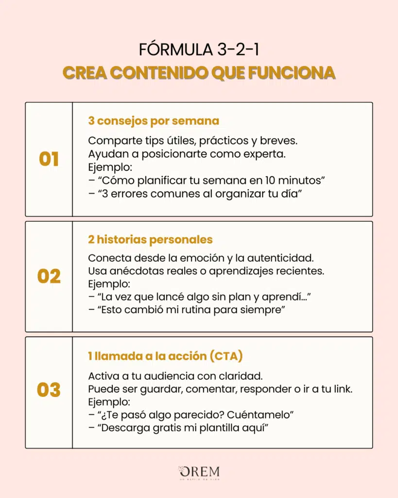 aprende el metodo 1-2-3 para crear tu contenido