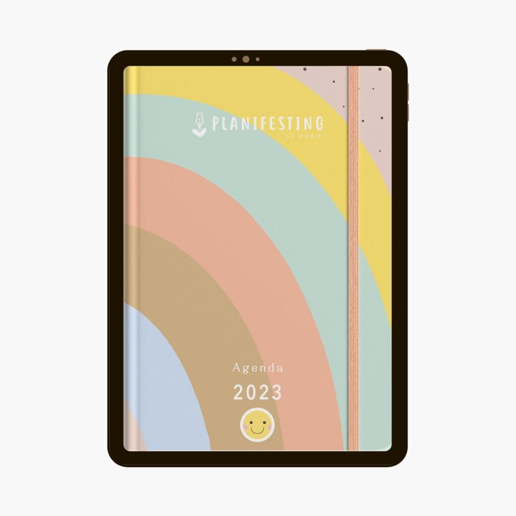 Portada colorida para agenda digital 2023