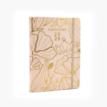 Agenda de piel rosa queen Planifesting 2026 portada