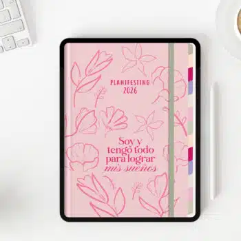 Portada rosa Agenda Digital 2026 soy y tengo todo para lograr mis sueños