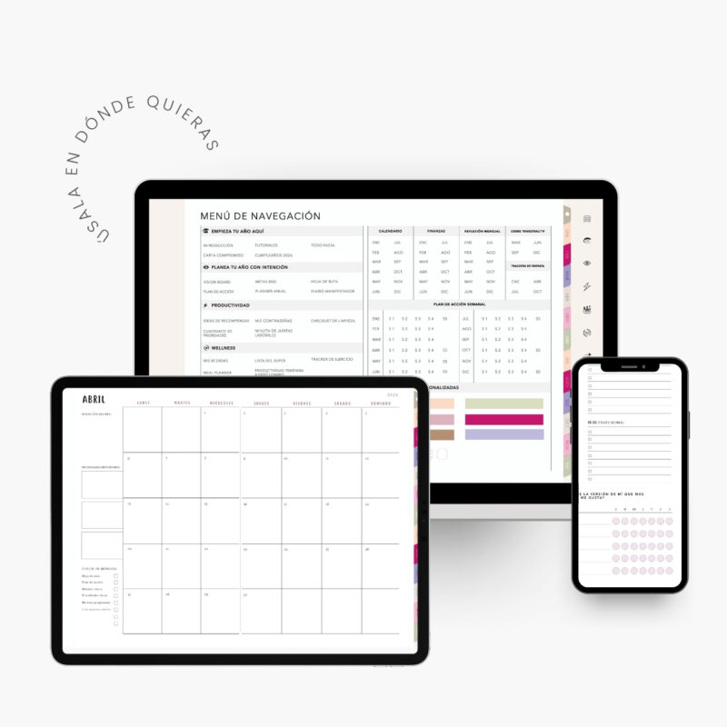 Compatible con todos los dispositivos: tableta, teléfono y laptop Agenda Digital 2026