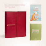 Set de organización Kit Manifestadora Carpeta que incluye agenda 2026 carpeta, libreta para notas y libro de más de 500 stickers.