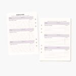 Hojas de repuesto de la agenda carpeta Planifesting 2026 para planes de acción trimestrales, diseñadas para convertir sueños en metas.