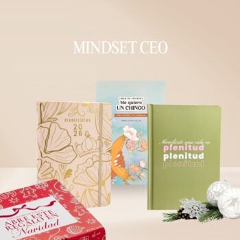 Kit Mindset CEO | Agenda piel sintética + Libreta + Libro stickers