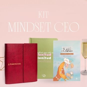 Kit Mindset CEO | Agenda carpeta + Libreta + Libro stickers