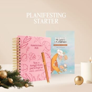 Planifesting Starter | Agenda espiral + Libro de stickers + Pluma