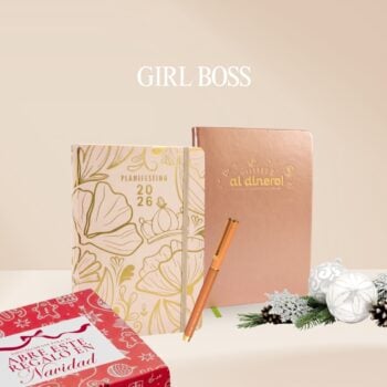 Kit Girl Boss | Agenda de piel sintética + Diario de finanzas + Pluma