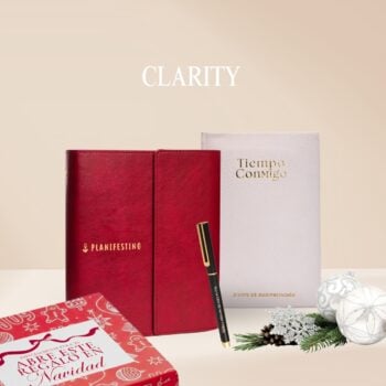 Kit Clarity | Agenda carpeta + Diario de gratitud + Pluma