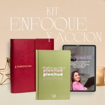 Kit Enfoque y acción | Agenda carpeta + Libreta + Programa CumpliéndoME