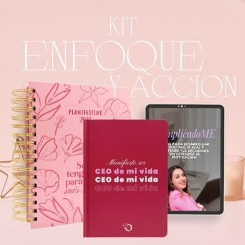 Kit Enfoque y acción | Agenda espiral + Libreta + Programa CumpliéndoME