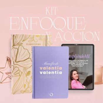 Kit Enfoque y acción | Agenda piel sintética + Libreta + Programa CumpliéndoME