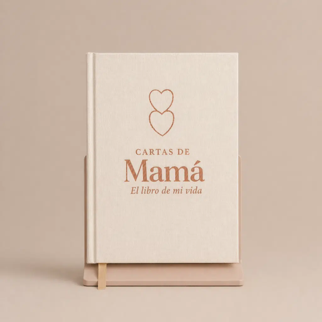 Portada de Cartas de Mamá libro para mamá regalo emocional color beige elegante