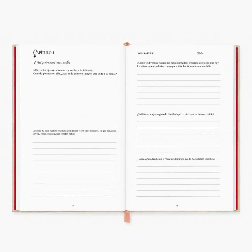 Capítulo mis primeros recuerdos en Cartas de Mamá diario con preguntas sobre infancia y raíces
