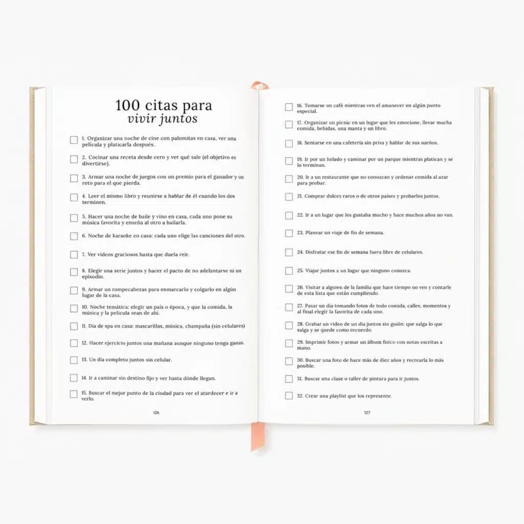 Sección 100 citas para vivir juntos dentro de Cartas de Mamá libro de recuerdos familiares