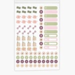 Planilla de stickers OREM funcionales de finanzas, ejercicio y seguimiento de hábitos con billetes y alcancías
