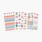 Set de 3 planillas de stickers OREM para decorar tu agenda Planifesting